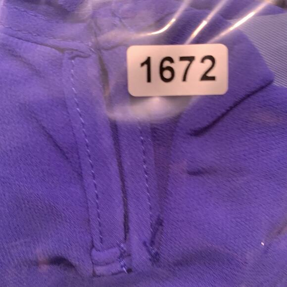 Womens Sheer Chiffon Tunic Top Sz M Cobalt Blue Whimsigoth‎ Fairy Grunge Witchy - Picture 15 of 15